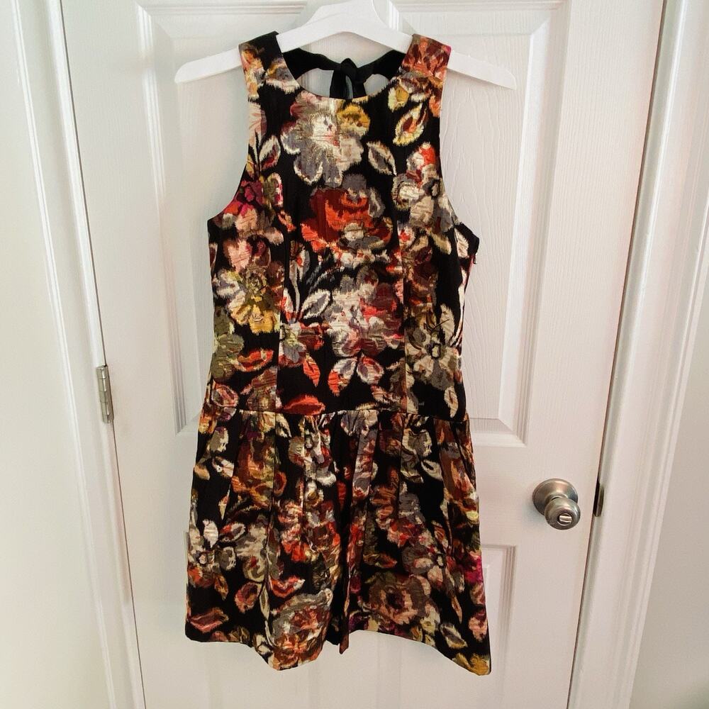 Anthro Leifsdottir Adelita Dress Women Size 6 NWT Brocade Shimmer Metallic - Picture 6 of 9